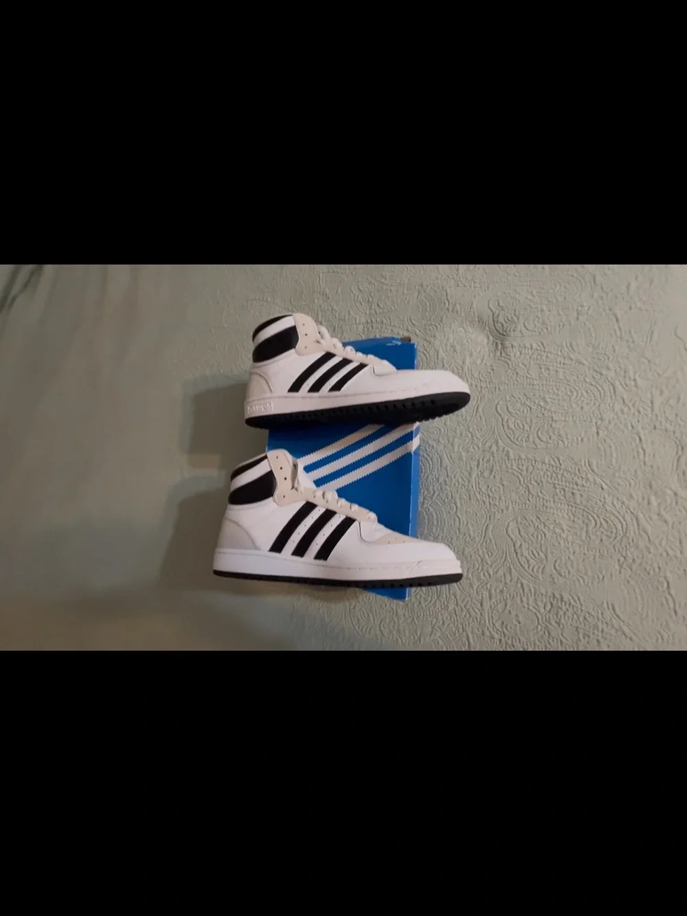 Adidas Top 10 RB hightop sneakers, white/blk/crystal,11,NWT